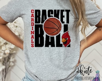 Cardinals spirit wear, school spirit shirt, Cardinals mascot, Cardinals shirt, game day shirt, cardinal basketball, team sports shirt