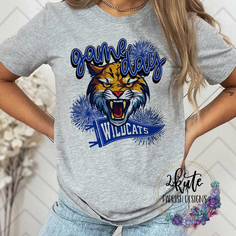 Game Day Wildcat Shirt, Wildcats Spirit Shirt, Cute Shirt, Shirts Women