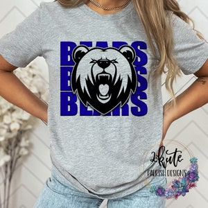 Bears sports shirts, school spirit shirt, team spirit shirts, Bears mascot, Bears spirit, Bears shirt, Bears pride tshirt, Bears football