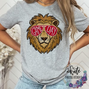 Lions shirts, Lions spirit shirt, sports shirt, lion game day, sunglass lion, Lions football, Lions cheer, school spirit shirt, team sport