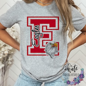 Eagles sports shirts, sports T-shirt, high school sports tee, eagles mascot, Eagle spirit, eagles shirt, eagle pride shirt, Eagles football