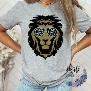 Lions shirts, Lions spirit shirt, sports shirt, lion game day, sunglass lion, Lions football, Lions cheer, school spirit shirt, team sport