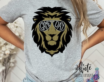 Go All Out Lion Wearing Sunglasses & 313 Hat Graphic T-Shirt - For Men, Toddler, Women, Youth