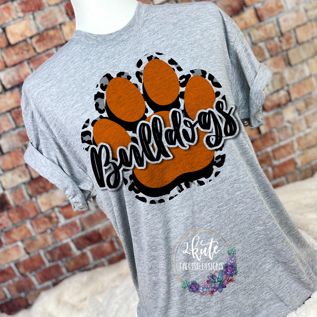 Bulldogs Shirts Bulldogs Spirit Shirt Sports Shirt Leopard Etsy