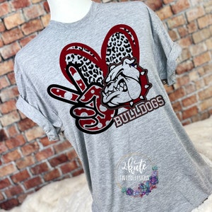 Bulldogs shirts, Bulldogs spirit shirt, sports shirt, leopard shirt, Bulldogs football, Bulldogs cheer, school spirit shirt, team sports tee