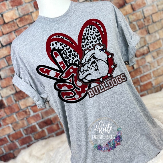 Bulldogs shirts, Bulldogs spirit shirt, sports shirt, leopard shirt, Bulldogs football, Bulldogs cheer, school spirit shirt, team sports tee