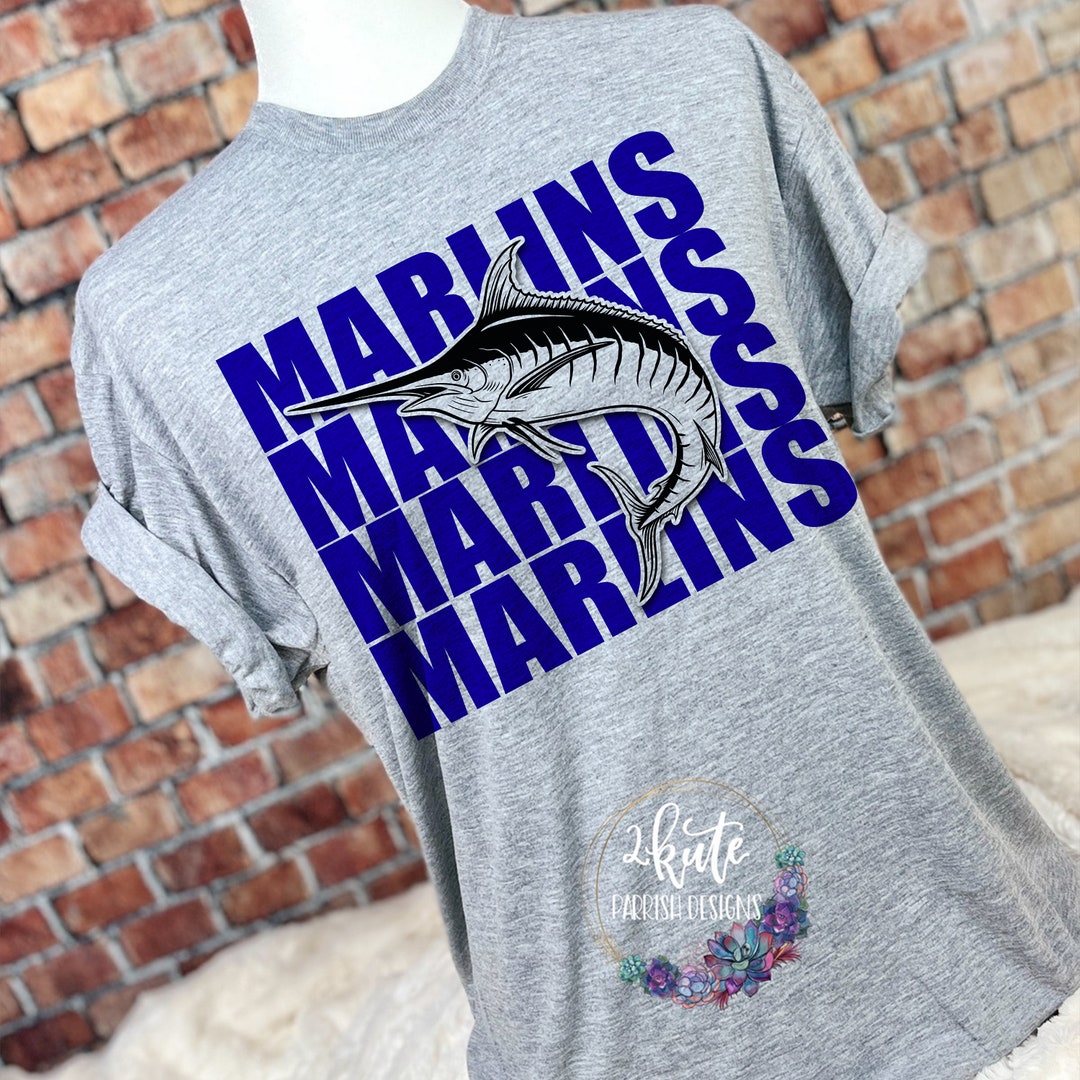 Marlins Spirit Wear School Spirit Shirt Marlins Mascot 