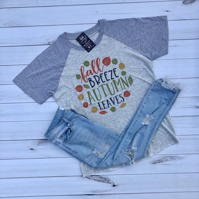 thanksgiving shirt harvest shirt Short sleeve raglan fall shirt cute autumn shirt autumn leaves Religious shirts Fall breeze