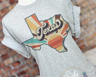 Texas shirt, state of texas shirt, retro texas shirt, vintage texas shirt, home state shirt, texas state shirt, texas map shirt, texas home