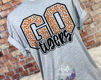 Tigers shirts, Tigers spirit shirt, sports shirt, football tshirt, Tigers cheer, team spirit shirts, school spirit shirt, leopard shirts