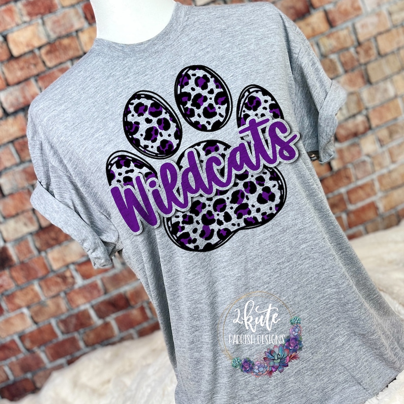 Wildcats Shirts Wildcats Spirit Shirt Leopard Shirt Shirts - Etsy