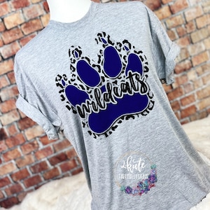 Wildcats shirts, Wildcats spirit shirt, leopard shirt, shirts women, wildcats football, team sports shirts, school spirit shirts, team pride