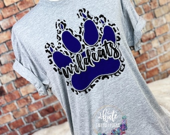 Wildcats shirts, Wildcats spirit shirt, leopard shirt, shirts women, wildcats football, team sports shirts, school spirit shirts, team pride