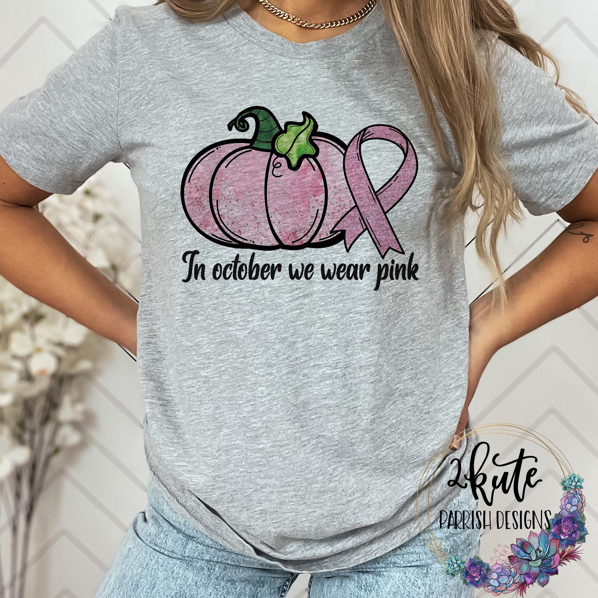 fesfesfes Pink October Pink Ribbon Breast Cancer Awareness Shirt