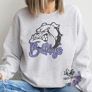 Bulldogs game day, school spirit crewneck, school spirit sweatshirt, bulldogs crewneck, Game day bulldogs, school mascot sweatshirt