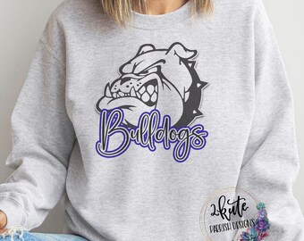 Bulldogs game day, school spirit crewneck, school spirit sweatshirt, bulldogs crewneck, Game day bulldogs, school mascot sweatshirt