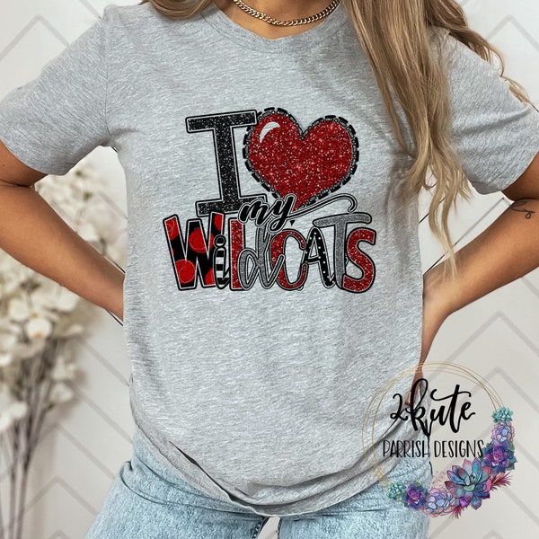 I love my wildcats, Wildcats shirts, Wildcats spirit shirt, leopard shirt, wildcats football, team sports shirts, school spirit shirts