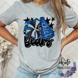Bears sports shirts, school spirit shirt, team spirit shirts, Bears mascot, cheer shirts, Bears shirt, Bears pride tshirt, Bears football