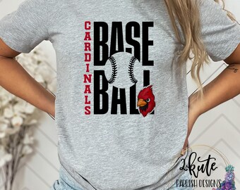 Cardinals spirit wear, school spirit shirt, Cardinals mascot, Cardinals shirt, game day shirt, cardinal baseball, team sports shirt