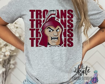Trojans shirts, sports T-shirt, high school sports tee, Trojans tshirts, Trojans spirit wear, school spirit shirt, Trojans football