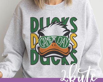 Ducks sweatshirt, school spirit shirt, team spirit crewneck, Ducks mascot, Game day shirt, Ducks shirt, Go ducks tshirt, Duck football