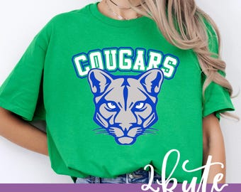 Cougars shirts, Cougars spirit shirt, sports shirt, game day shirt, cute team shirt, Cougars football, Cougars cheer, school spirit shirts