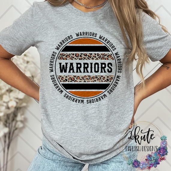 Camisetas de los Warriors camiseta de espiritu de los Warriors camiseta deportiva guerreros del dia del juego futbol de los Warriors camisetas de espiritu de equipo camisetas de espiritu escolar Etsy
