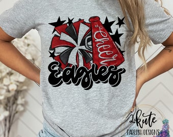 Eagles shirt, cheer mom shirt, school spirit shirts, team sports shirts, cheerleader shirts, eagles tshirt, eagles cheer shirt