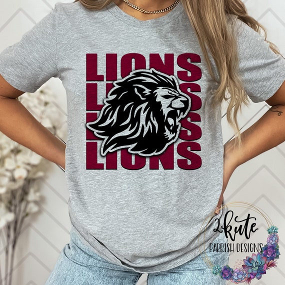 Lions Shirts Sports T shirt High School Sports Tee Lions Mascot Shirt Lions Spirit Wear School Spirit Shirt Lions Football Etsy Sweden