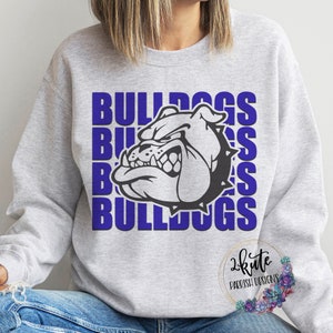 Bulldogs spirit wear, school spirit crewneck, school spirit sweatshirt, high school sweatshirt, Game day bulldogs, school mascot sweatshirt