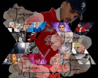 Red Breezy Bowl Tour 2025 album TShirt PNG Design, Bootleg Tee