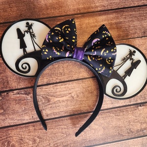 Jack and Sally Glow-in-the-Dark Mouse Ears