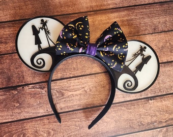 Jack and Sally Glow-in-the-Dark Mouse Ears