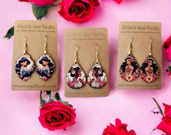 Elegant Princess Art Nouveau Floral Earrings - 3 styles to choose from!