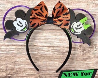 Vampire Bat Halloween Mouse Ear Headband
