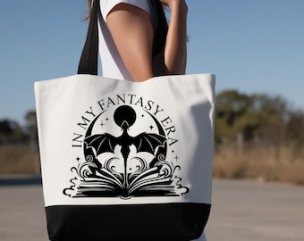 In My Fantasy Era Large Tote Bag for Readers, Book Lovers