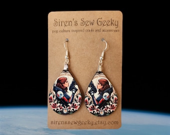 Mass Effect Commander Shepard Femshep Fan Art Earrings