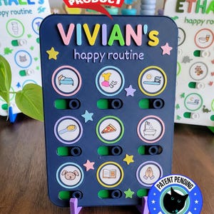 Personalized Kids Routine Chart | Magnetic Visual Habit Tracker