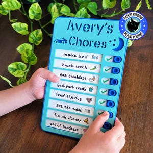 Sliding Chart, Routine Chart, Daily Checklist, Kids Daily Tasks, Daily Routine | Magnetic | Dry-erase | Personalized | multiple colors