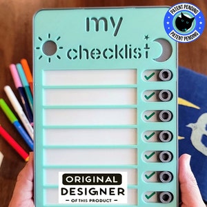 Planner for adults & kids | To-do list| Routine chart| Dry-Erase Magnetic Checklist | Personalized |