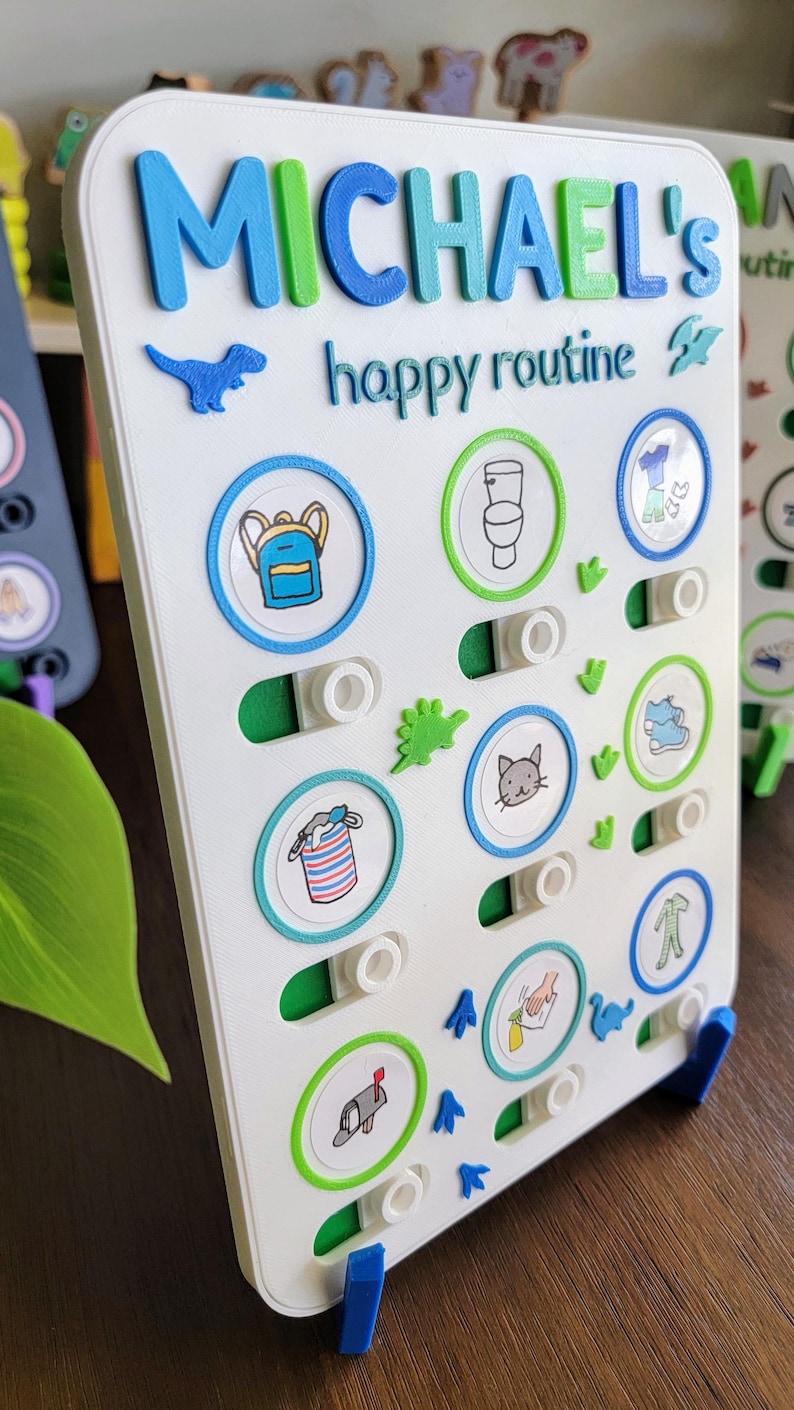 Personalized Kids Routine Chart | Magnetic Visual Habit Tracker - Etsy