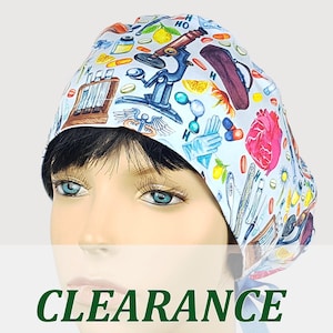 Medical scrub hats for women, surgical cap, Clearance surgery nurse cap with buttons