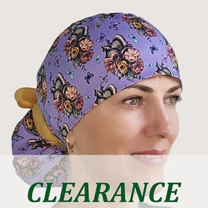 Clearance Sale Cardio scrub caps, heart surgical cap, anatomy scrub hat, nurse cap with buttons