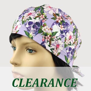 Unisex Skull scrub caps for women, Clearance sale, surgical cap, nurse scrub hats with buttons