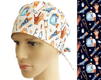 Trauma surgical cap, bones scrub hats, ortho surgery nurse cap