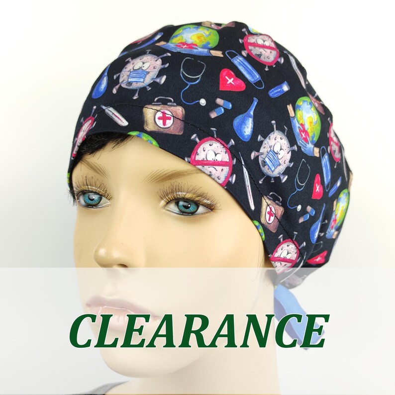 Medical scrub hats for women, surgical cap, Clearance surgery nurse cap with buttons