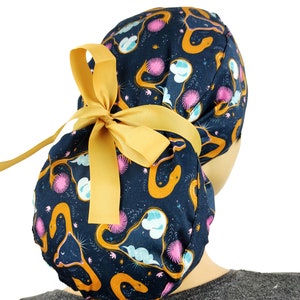 GYN surgery scrub caps, anatomy scrub hat, surgical nurse cap