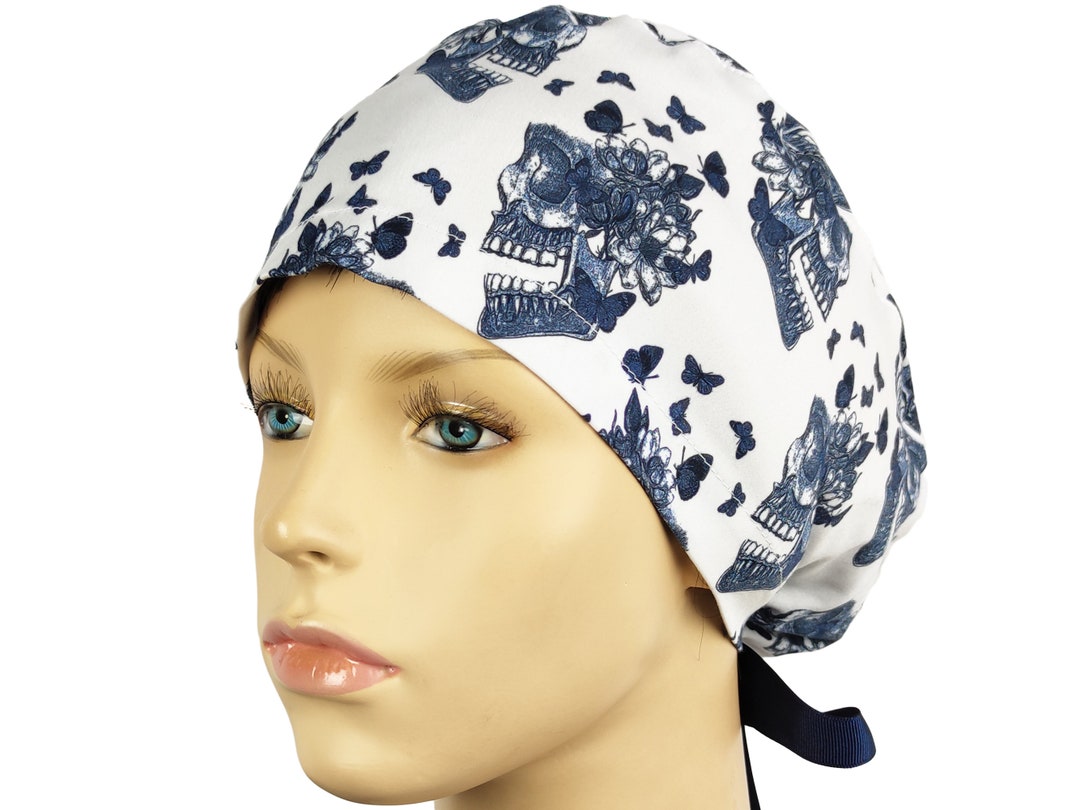 Unisex Scrub Cap, Skull Scrub Cap for Women, Euro Surgical Cap, Nurse