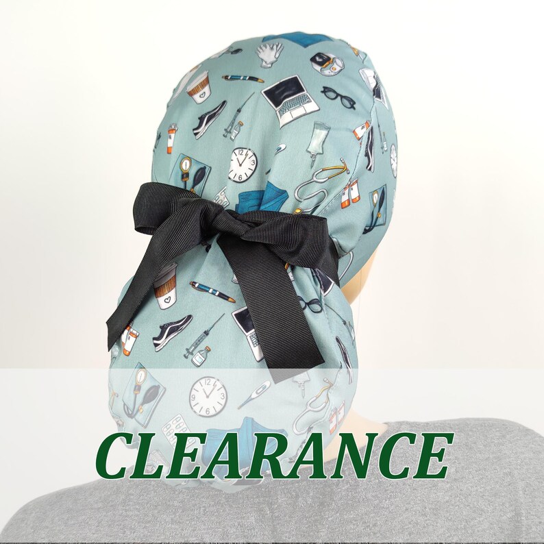 Medical scrub hats for women, surgical cap, Clearance surgery nurse cap with buttons