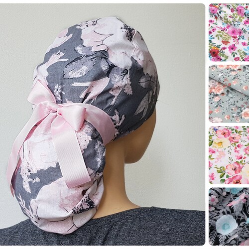 Scrub Hats for Woman With Buttons Nurse Cap Surgical Caps Etsy